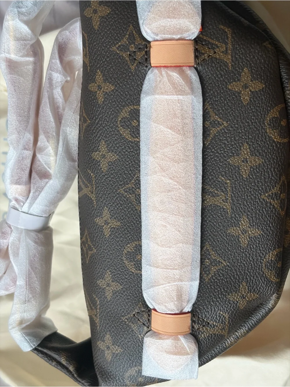Unisex  Brown Monogram Sling Bag